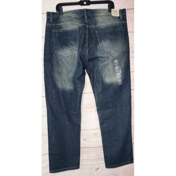 Rare Paper Denim & Cloth 38/30 Cotton/Poly Distressed Men July 2011 Jeans - Picture 5 of 11